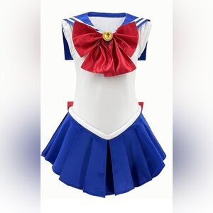 Sailor Moon Costume Dress with Red Bow